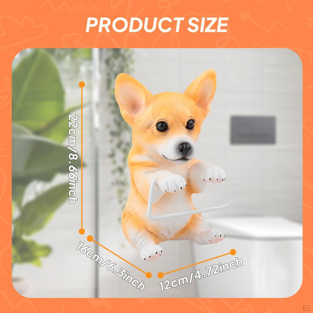 Creative Cartoon Animal Shape Tissue Wall Mounted Rack, Toilet Holder, Resin Paper