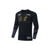 Футболка с круглым вырезом и логотипом Li Ning с китайским иероглифом, мужские топы, черная, ATLS141-1