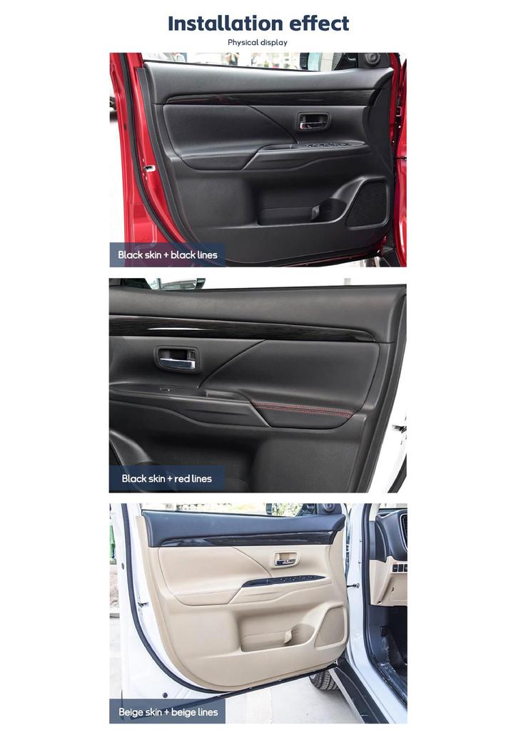Комплект для реставрации кожаной обивки дверей интерьера Mitsubishi Outlander 2014-2020