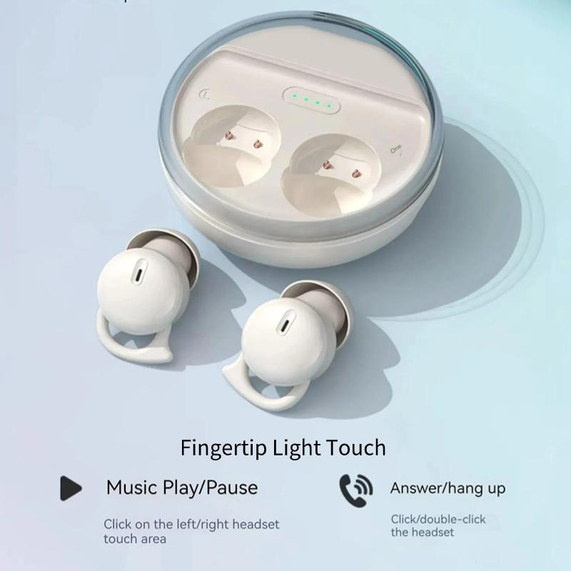 Наушники для сна, мини-маленькие беспроводные наушники Bluetooth 5.3, гарнитура с шумоподавлением и сенсорным управлением, невидимые наушники-вкладыши, подарки для девочек