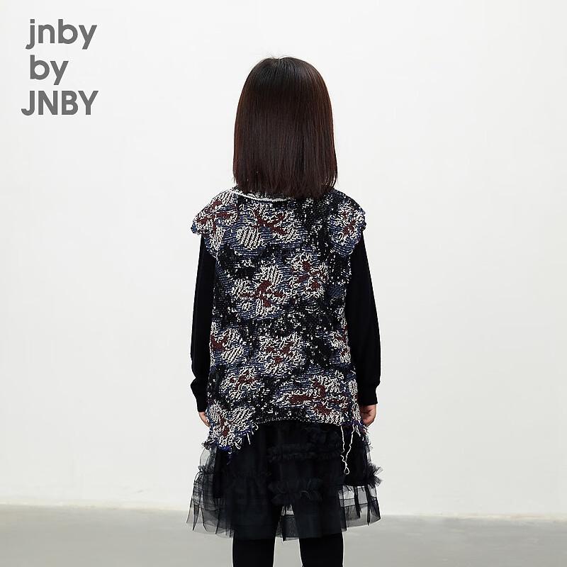 Повседневный вязаный жилет для девочек JNBY, 100% хлопок