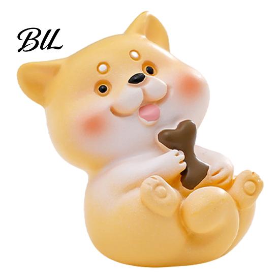 Decorative Dog Figure Mini Resin Figurine Cartoon Puppy Statue Tiny Cake Topper Versatile Gift Decoration for Fairy Garden DIY Crafts Birthday