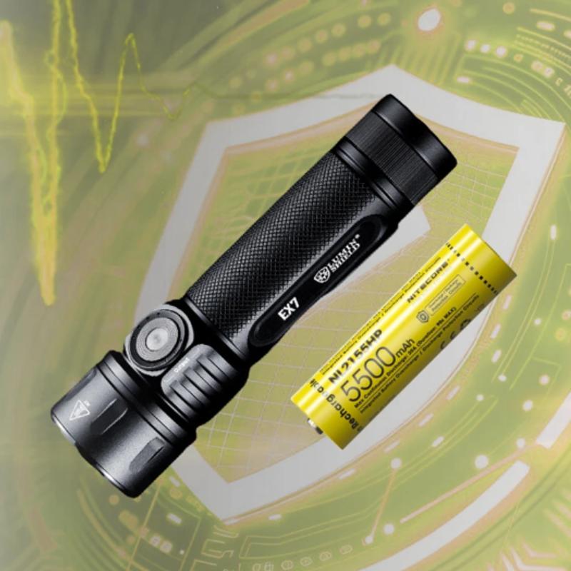 NITECORE EX7 6000Lumens USB-C Rechargeable Protabele&Effective Defense Flashlight