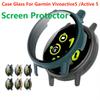 Case Glass For Garmin Vivoactive 5 / Active 5 Screen Protector Full Cover Film Protective Bumper Shell Active5 Vivoactive5