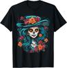 De Los Muertos La Catrina День мертвых Сахарный череп Женская футболка