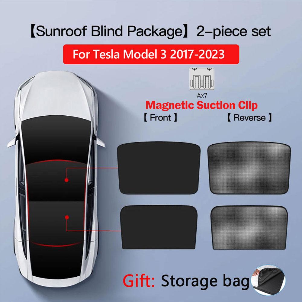 cfseh5 2026 For Tesla Model Y Juniper Sunshade Magnetic Suction Clip Sunroof honeycomb Sunshades Model 3 Highland Skylight Accessory