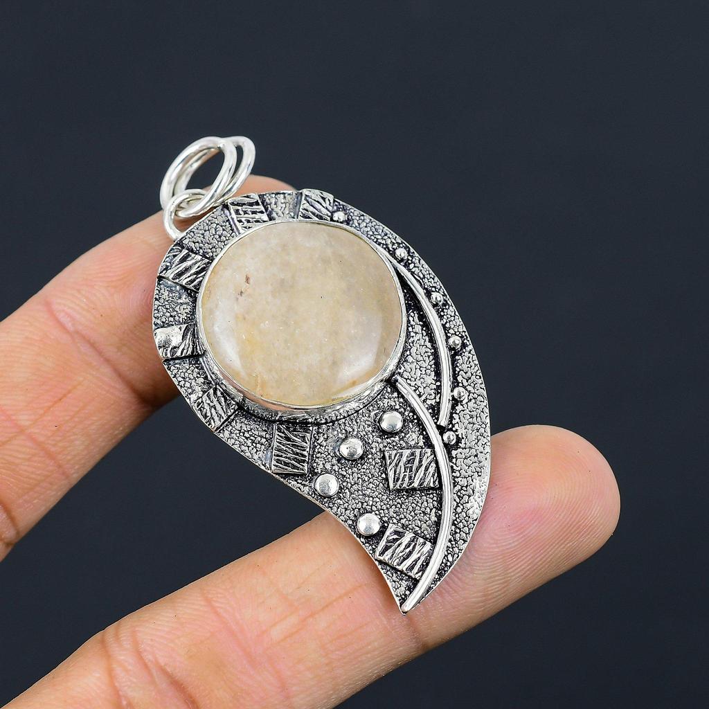 Mothers day Deal 925 Silver Natural Golden Rutile Bezel Wife New Pendant Jewelry