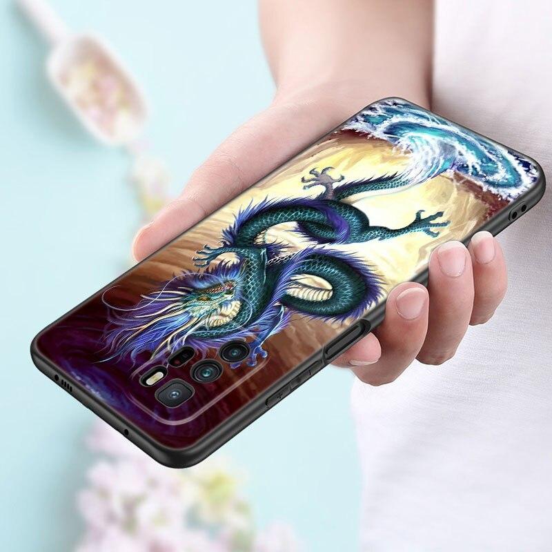 Чехол для телефона с мультяшным драконом для Xiaomi Redmi Note 11 10 9 8 Pro 11T 5G 10T 10S 9S 9T 9i 9C 9A 8T мягкий черный чехол из ТПУ Coque Funda