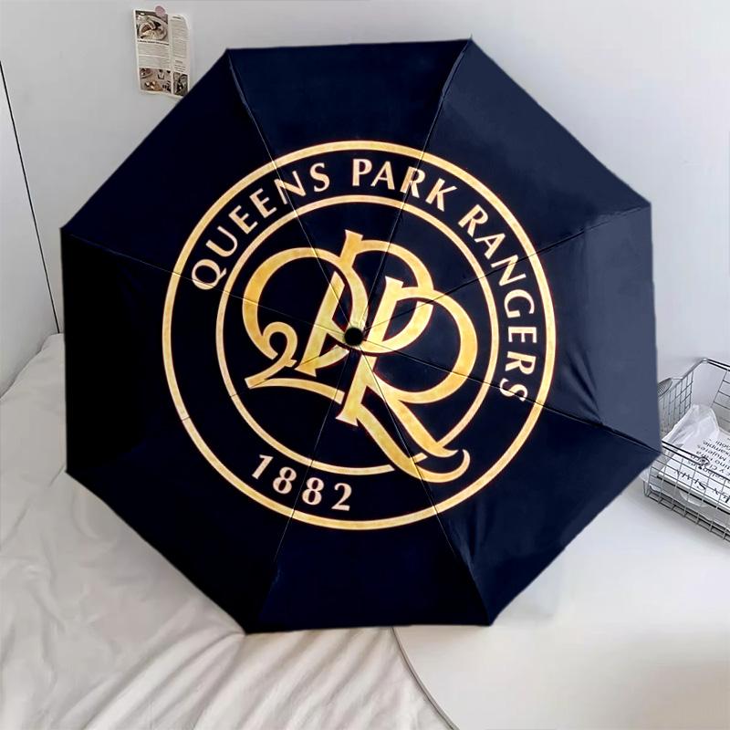 Queens Park Rangers Football Clubpattern, automatic folding umbrella, portable and foldable design, 8 ribs, a Christmas or birthday gift.
