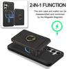 For Samsung Galaxy S24 Magnetic Case PC+PU Phone Back Cover with Detachable Card Holder