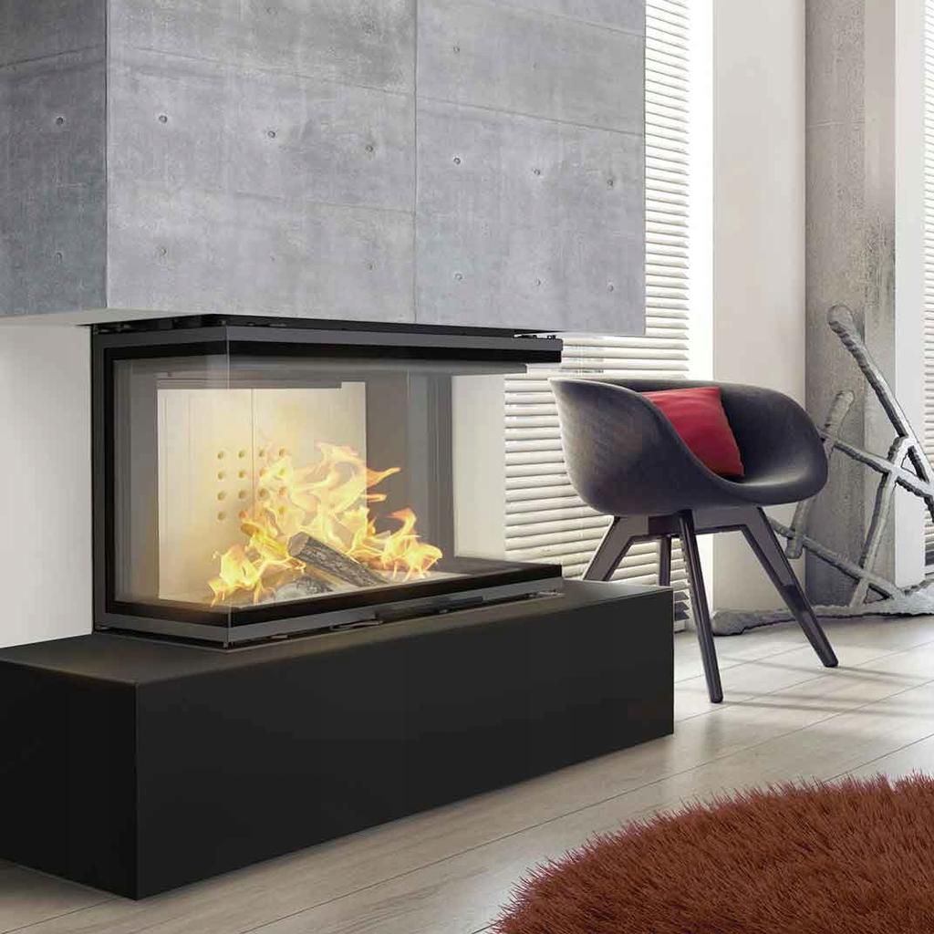 Steel fireplace KRATKI NBC 680/280 7 kW Ø 160 Lift-up self closing door