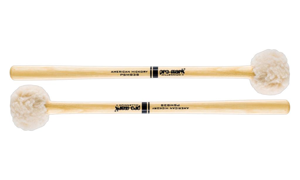 PROMARK Marching Bass Drum Mallets, Soft - Best for 22-26" Drums, PSMB3S