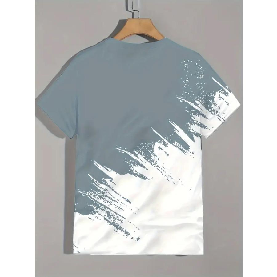 Стильная мужская футболка с рисунком — удобная, дышащая, с коротким рукавом для повседневных летних занятий — повседневная, модная и универсальная футболка для мужчин