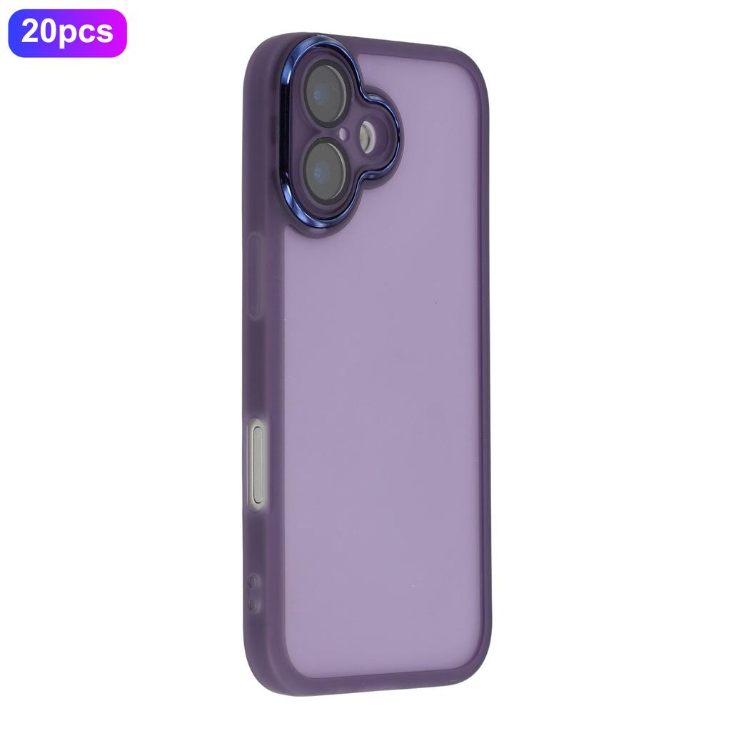 Оптовая закупка 20 шт. Чехол для iPhone 17 с гальванизированной рамкой камеры, ТПУ чехол для телефона с точными вырезами