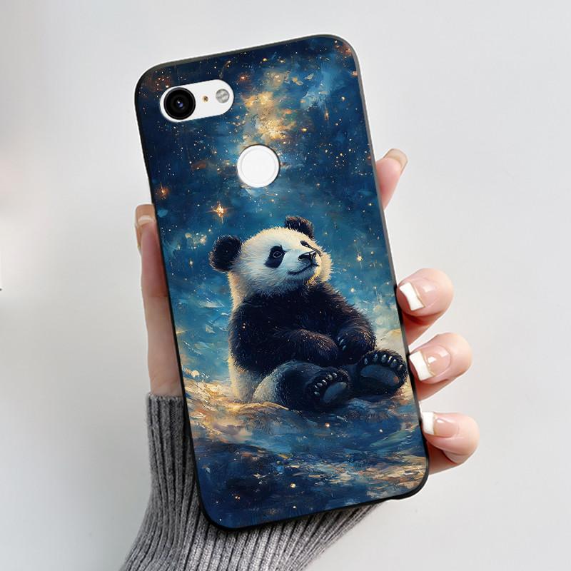 Phone Cases For Google Pixel 3 XL Case Cute Cat Cartoon Silicone Soft Black Coque for Google Pixel 3 XL Pixel3 3XL Bumper Cover
