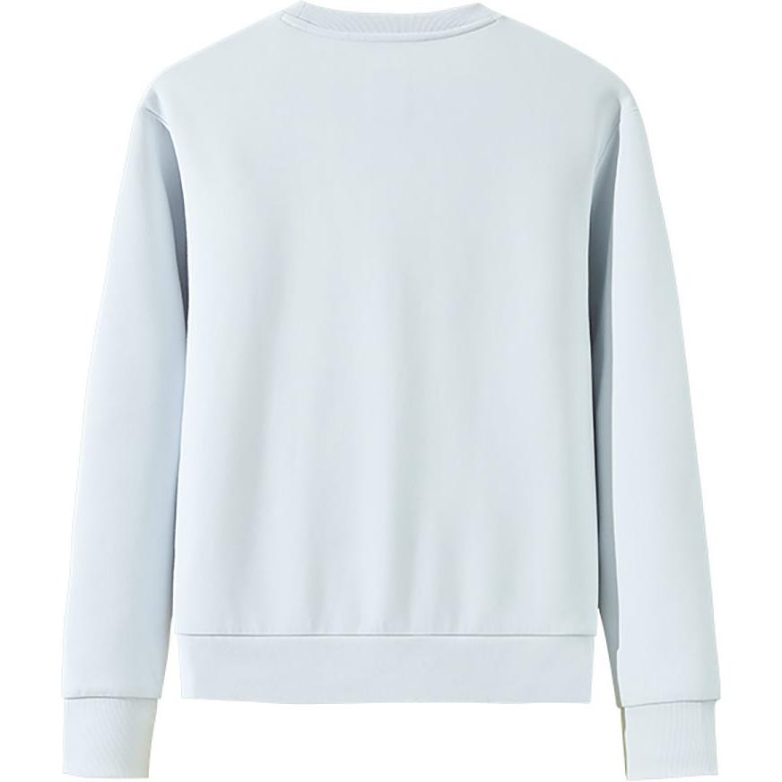 Anta Training Series Pullover Solid Color Round Neck Long Sleeve Sweatshirt Women Sweatshirt Light-Gray-Blue 162447713S-2