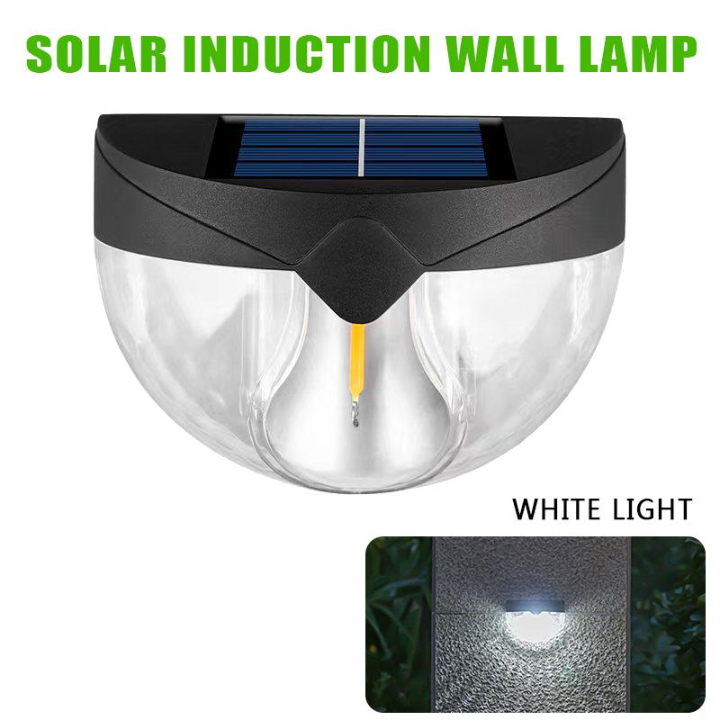 High Bright Solar Wall Light with Motion Sensing Outdoor LED Type-C Rechargeable Waterproof Lantern for Garden Balcony Staircase
