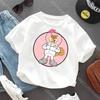 Shortsleeve Tshirt for children of SpongeBobcotton jersey with Anime character print casual summer Tshirts with round neck