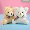 Adorable Plush Teddy Bear Keychain Cute Accessory For Bags In Four Colors