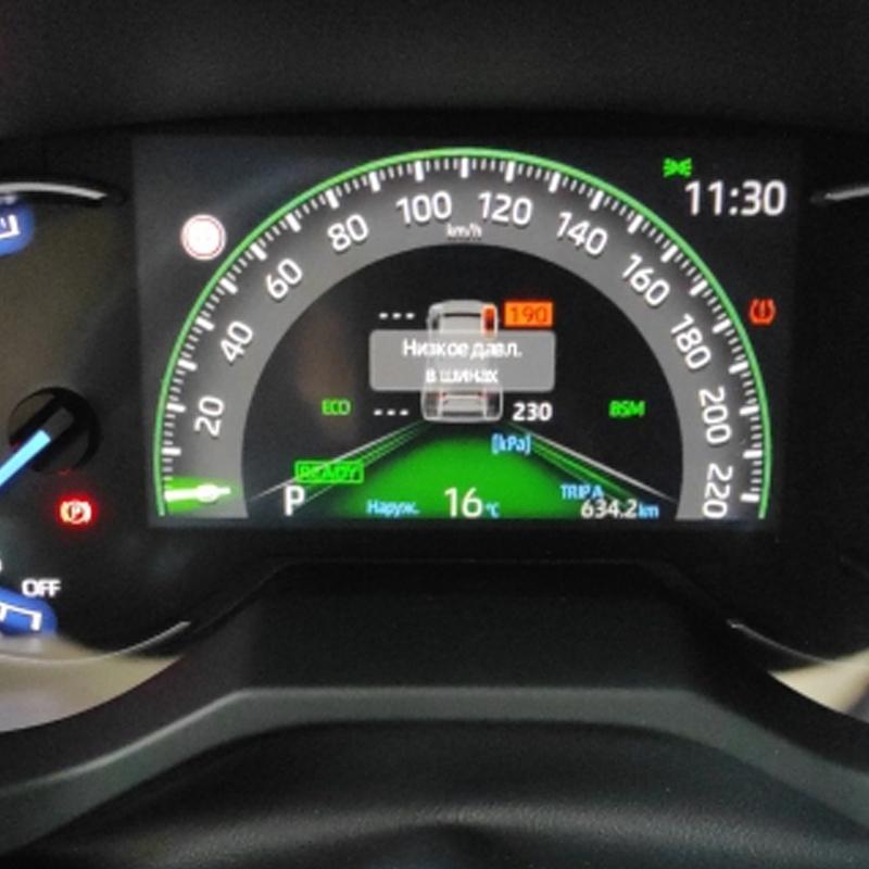 Долговечная система контроля давления в шинах TPMS для автомобиля, цифровой ЖК-дисплей на приборной панели для Toyota Rav4 2019 2020 Xa50