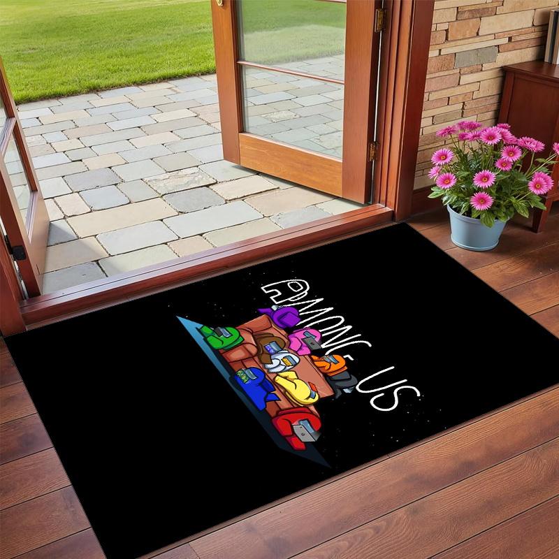 Among Us Print Crystal Velvet Plush Rug Anti?Slip Wear?Resistant Floor Carpet For Indoor Household Home Decoration