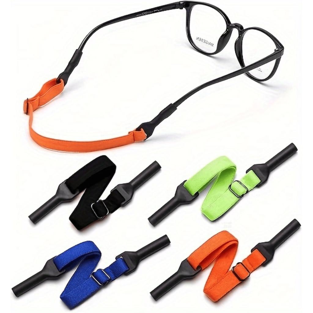 4 Pack Color Glasses Elastic Rope Polyester Silicone Metal Glasses Rope Chain Anti Slip Fixed Glasses Accessories Adult
