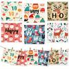 6PCS Christmas Pattern Swedish Dishcloths Kitchen Dish Towels Absorbent Dish Rags Eco-Friendly Washable Cleaning Wipe Cloths