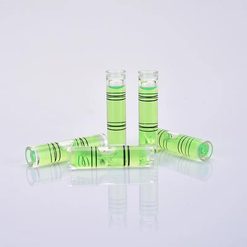 100 шт. цилиндрический пузырьковый уровень зеленый водный спиртовой уровень измерительный прибор диагностический прибор для измерения падения уровня Nivel Burbuja