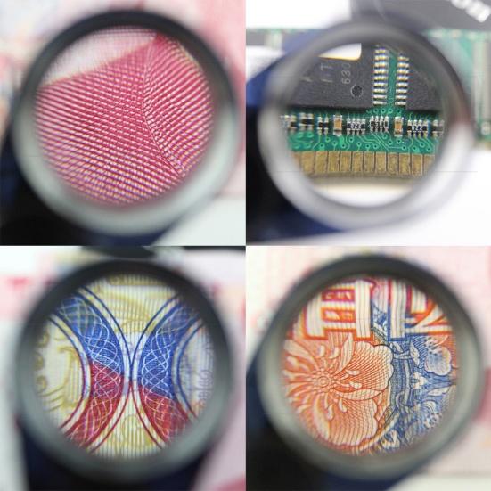 30X складная металлическая оптическая стеклянная строительная ювелирная посуда светодиодная лупа с линзами