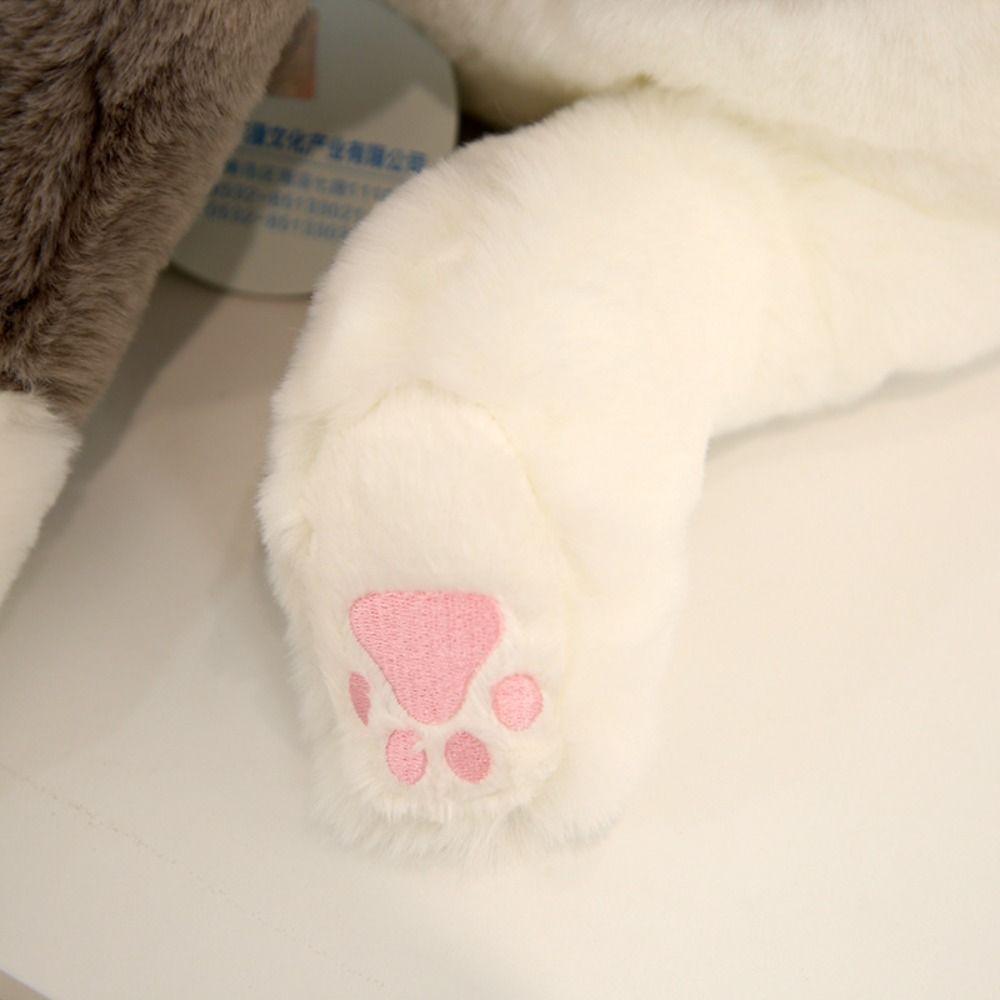 50Cm Size Imitation Lying Cat Hairy Texture Realistic Design Simulation Stuffed Cat Cute Simulation Soft Material