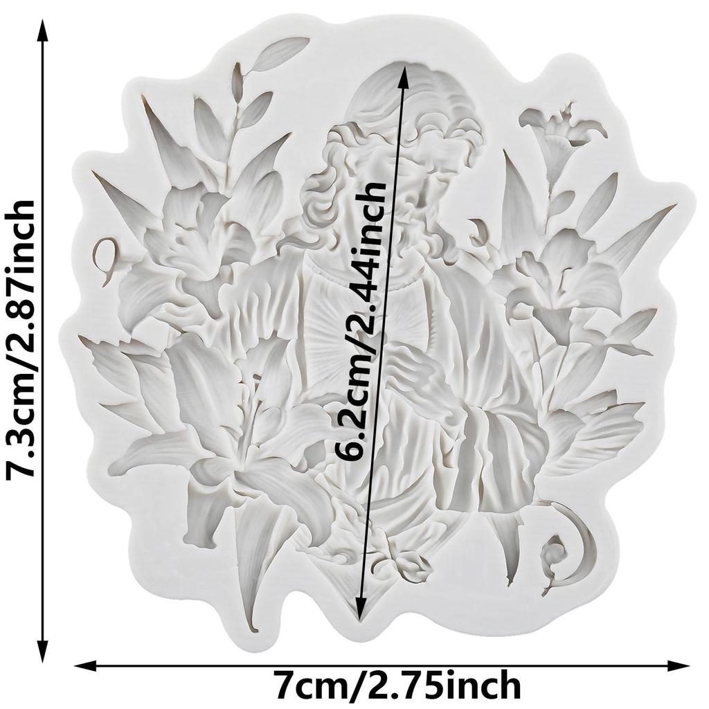 Jesus Silicone Molds Jesus Fondant Mold Cake Decorating Tools Cupcake Topper Candy Chocolate Gumpaste Mold