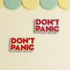 Алфавитная расписная брошь из сплава: Металлический значок 'НЕ ПАНИКУЙ' - Аксессуар на английском языке