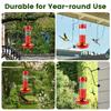 Plastic Hummingbird Feeder with Hook Hanging Hummingbird Feeder Leak Proof Bird Food Dispenser for Indoor Backyard Patio Decor