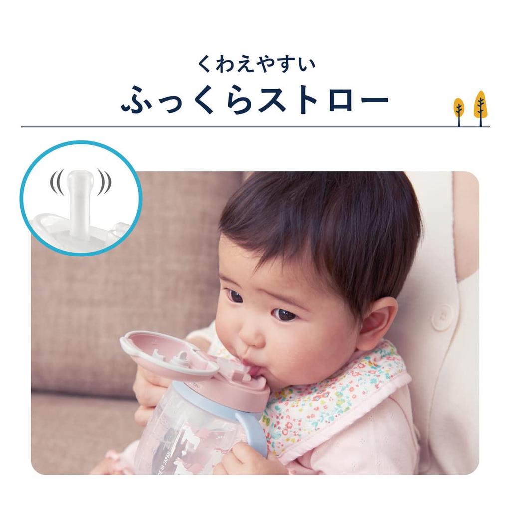 COMBI Rakumug Герметичная поилка-соломинка 240 мл Lion