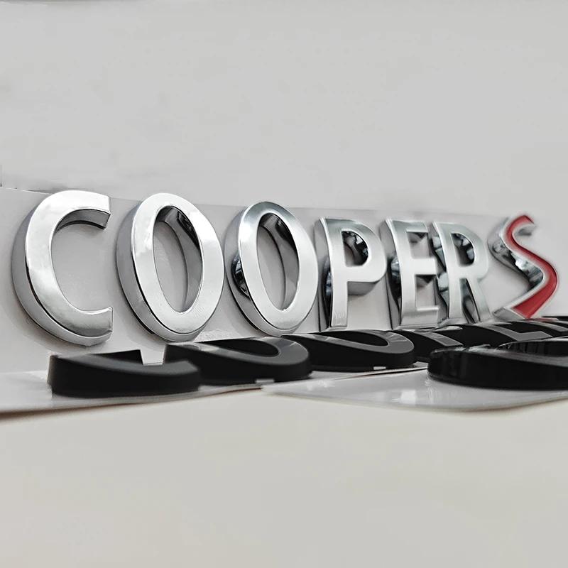 NEW 3D ABS Car Letters Logo Cooper S Rear Trunk Badge Emblem Decals Sticker For MI-NI R55 R56 F56 R50 R52 F55 JCW R53 Accessories