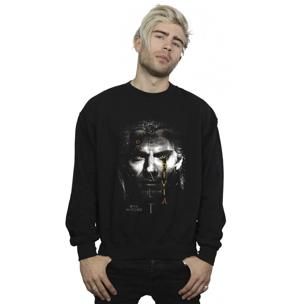 Netflix Mens The Witcher Geralt Glowing Eyes Sweatshirt