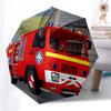 Fireman Fire trucks Themed Travel Umbrella-8 Ribs Automatic Opening and Closing, Portable Folding Design, Compact and Stylish Umbrella Suita
