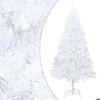 Maison Exclusive - Arbre de Noël artificiel pré-éclairé et boules blanc 150 cm PVC