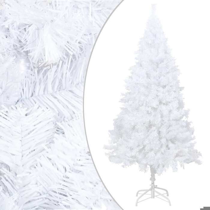 Maison Exclusive - Arbre de Noël artificiel pré-éclairé et boules blanc 150 cm PVC