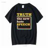 НОВЫЙ ОГРАНИЧЕННЫЙ Truth The Hate Speech Политическая Реальность Футболка S 3XL винтажная Стиранная Унисекс Эластичная homme Универсальная Удобная