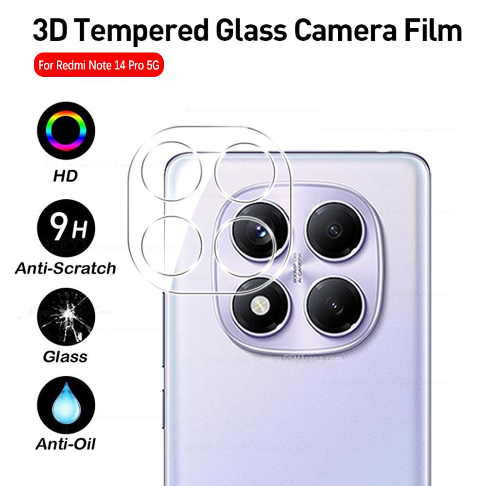 1-3 шт. 3D Защитное стекло для камеры для Xiaomi Redmi Note 14 Pro+ Note14 Pro Plus 5G Note13Pro 13Pro 4G Совместимое с чехлом HD Стекло для объектива