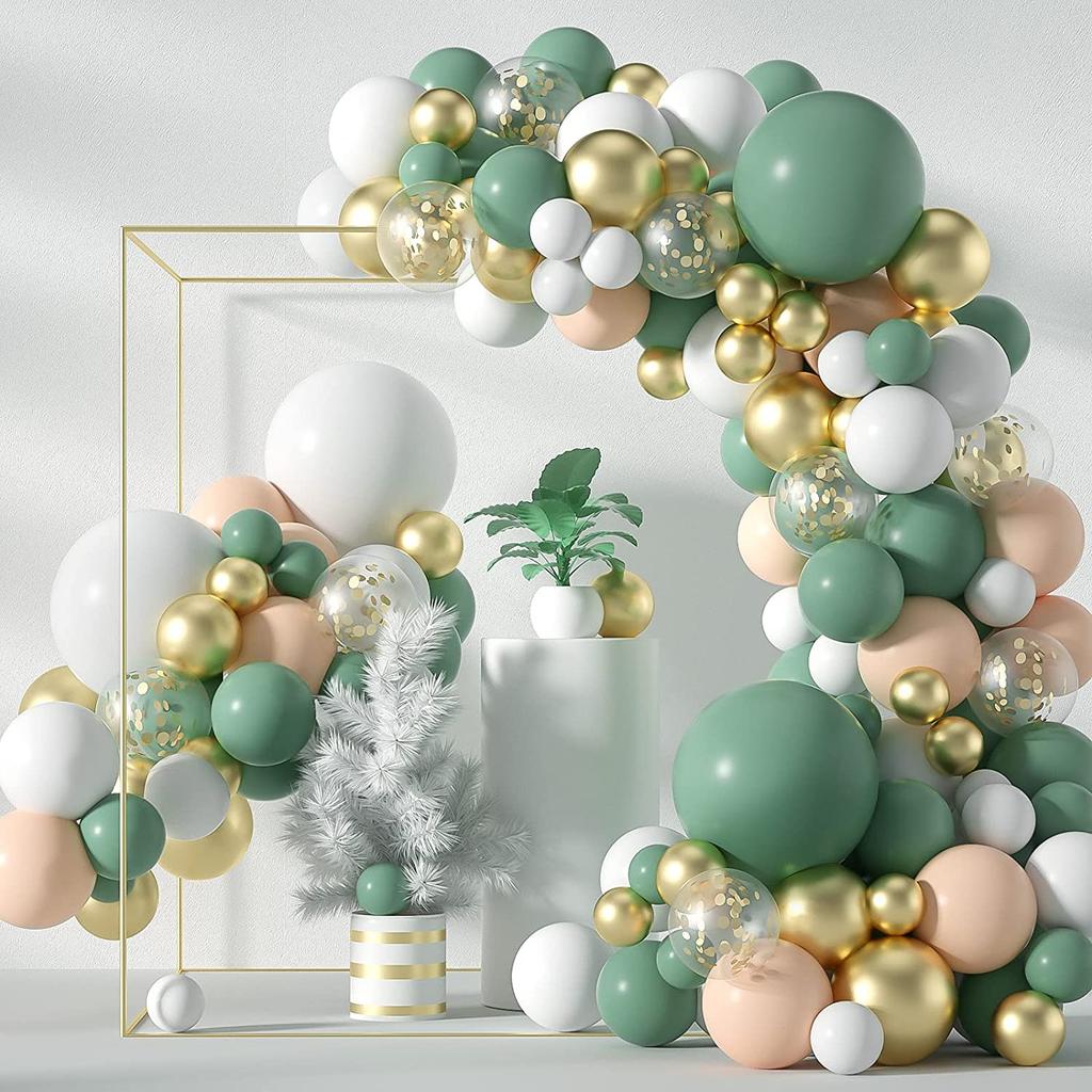 Wedding Birthday Baby Shower Gender Reveal Decorations Dusty Blue White Balloon Arch Garland Kit