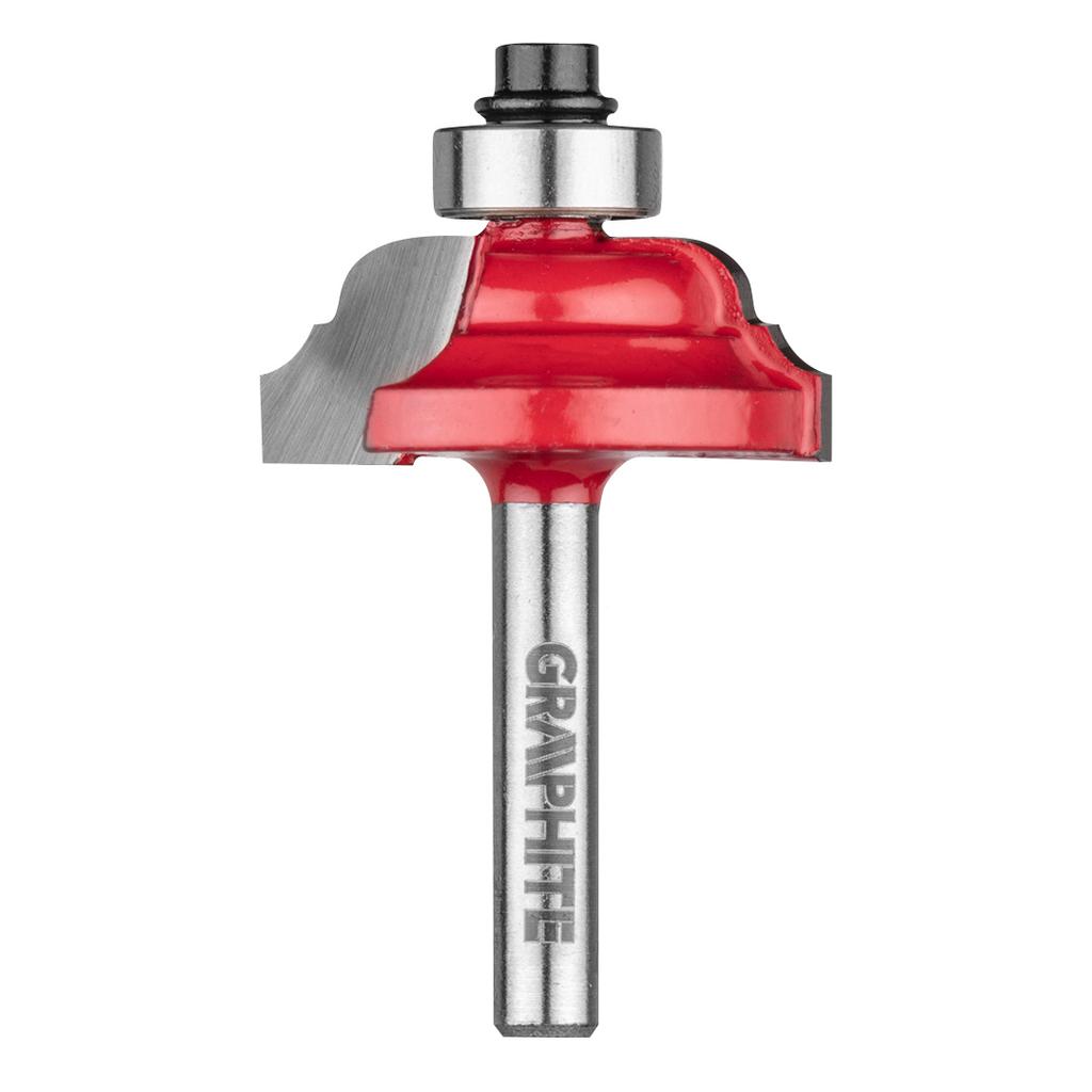 Shaped cutter with bearing, decorative, HM, 31.7 x 12.7 mm, 6 mm shank