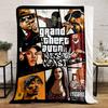Grand Theft Auto West Coast Art printed Flannel blanket for bedroom, living room, sofa, and nap