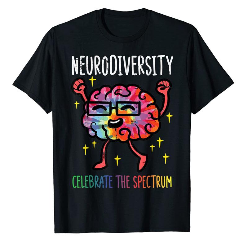 Neurodiversity Brain Autism Awareness ASD ADHD Unisex Women Kid TShirt Cute Graphic Tee Y2k Top Lovely Gifts Short Sleeve Outfits