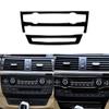 Черная Глянцевая Накладка на Панель Консоли Кондиционера и CD для BMW X5 E70 X6 E71 2008-14