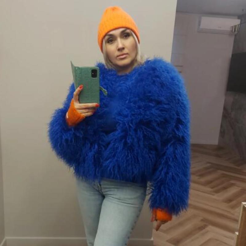 TrendHub Faux Fur Coat and Jackets Women Casual Warm Round Neck Fluffy Fur Coats Female