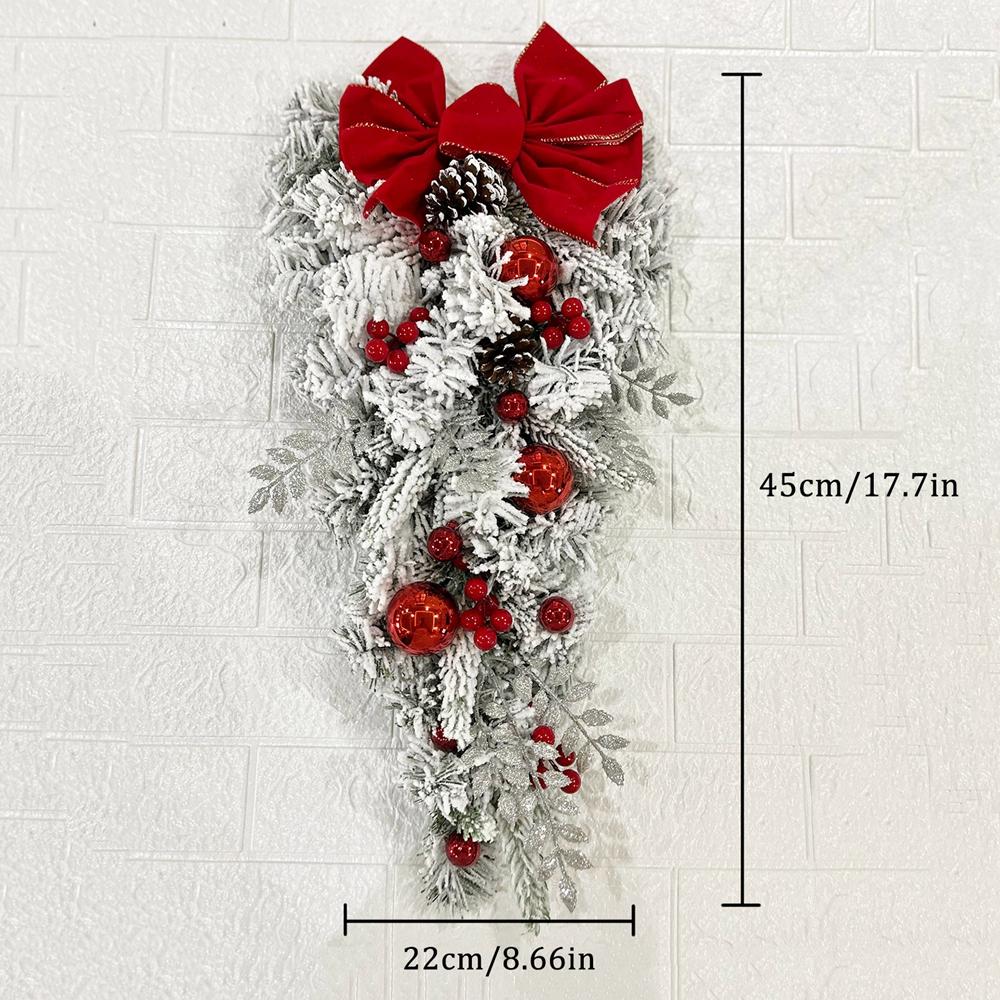 Рождественские венки украшения для передней двери настенный гирляндный орнамент