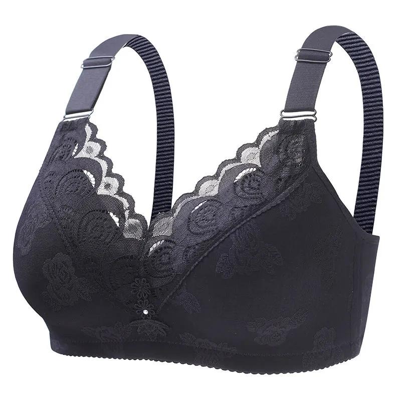 Large Size Thin Underwear Gathering Type Anti-sagging Breast No Steel Ring Comfortable Bra Breathable Bra Women's Underwear