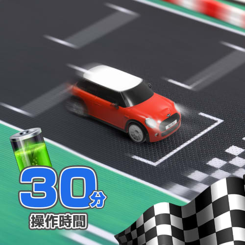 DEERC 1/76 Scale BMW Mini Cooper RC Car, 30 Minutes of Continuous Use, Super Mini Remote Control, Full Proportional Control, 2.4GHz, Technical Approva